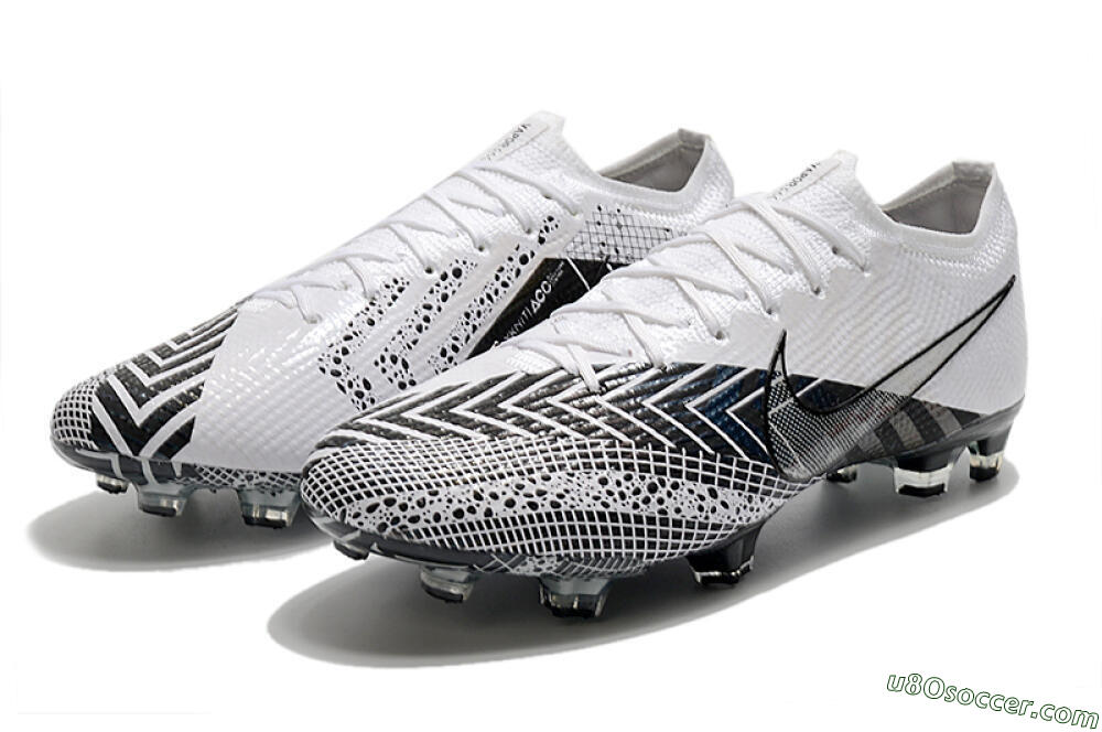 Nike Mercurial Vapor 13 Elite FG Firm Ground Soccer Cleats - Black/White/Blue 5