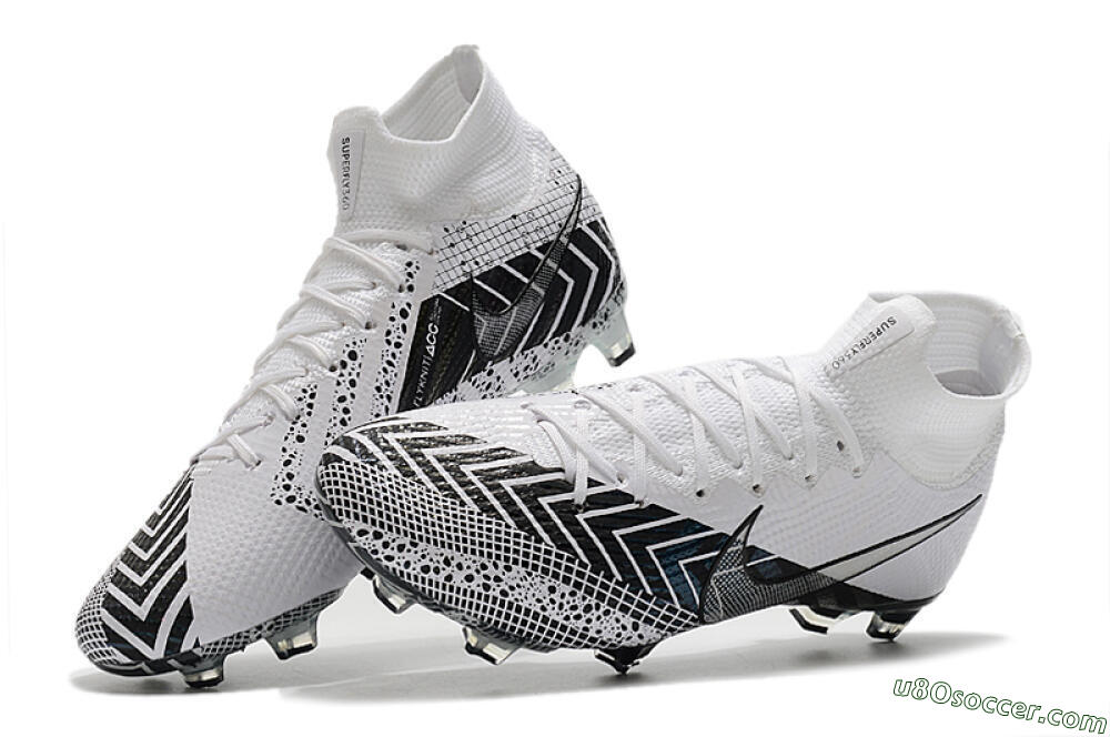 Nike Mercurial Superfly 7 Elite FG Firm Ground Soccer Cleats - Black/White/Blue 6