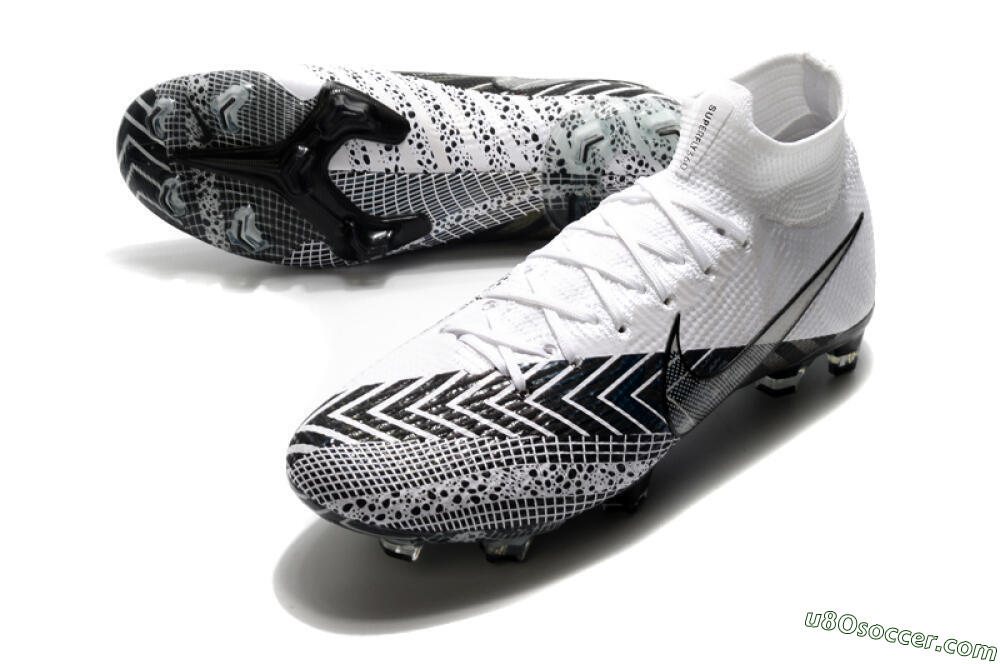 Nike Mercurial Superfly 7 Elite FG Firm Ground Soccer Cleats - Black/White/Blue 3