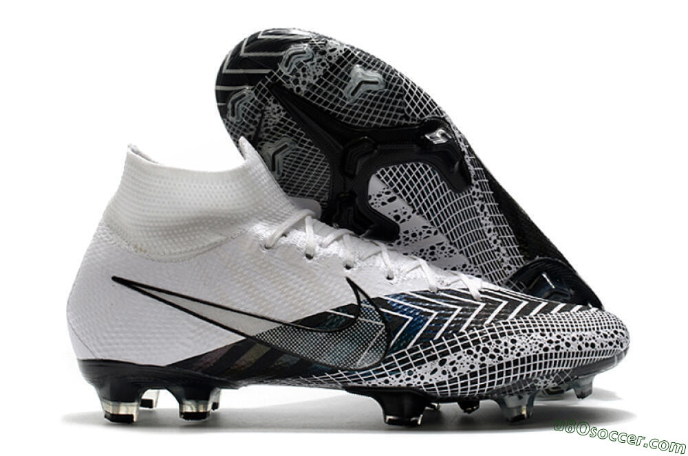 Nike Mercurial Superfly 7 Elite FG Firm Ground Soccer Cleats - Black/White/Blue 1