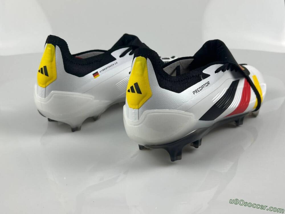 Adidas Predator Elite Foldover Tongue FG Firm Ground Soccer Cleats - White/Black/Red/Yellow