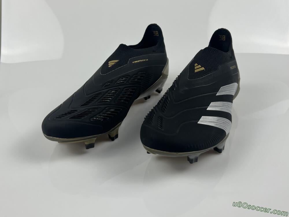 Adidas Predator Accuracy+ FG Firm Ground Soccer Cleats - Black/White/Gold