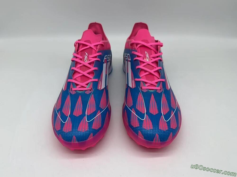 Adidas F50 Elite TF Artificial Turf Soccer Shoes - Blue/Pink/White