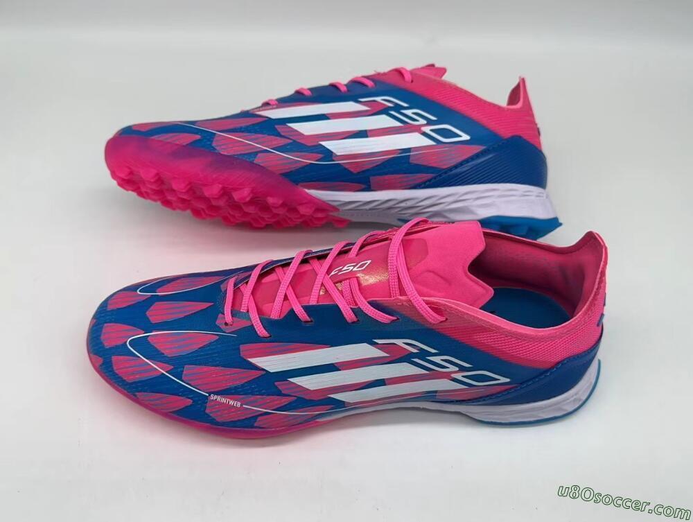 Adidas F50 Elite TF Artificial Turf Soccer Shoes - Blue/Pink/White