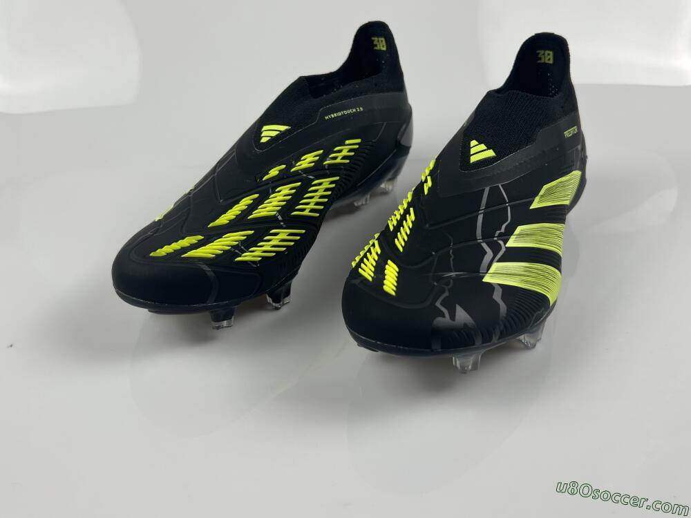 Adidas Predator Accuracy+ FG Firm Ground Soccer Cleats - Black/Yellow/Blue