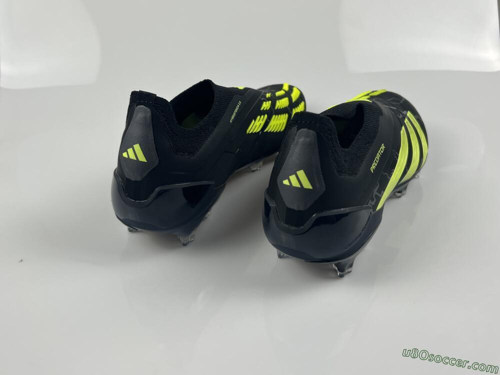 Adidas Predator Accuracy+ FG Firm Ground Soccer Cleats - Black/Yellow/Blue