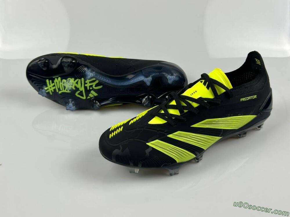 Adidas Predator Accuracy+ FG Firm Ground Soccer Cleats - Black/Yellow