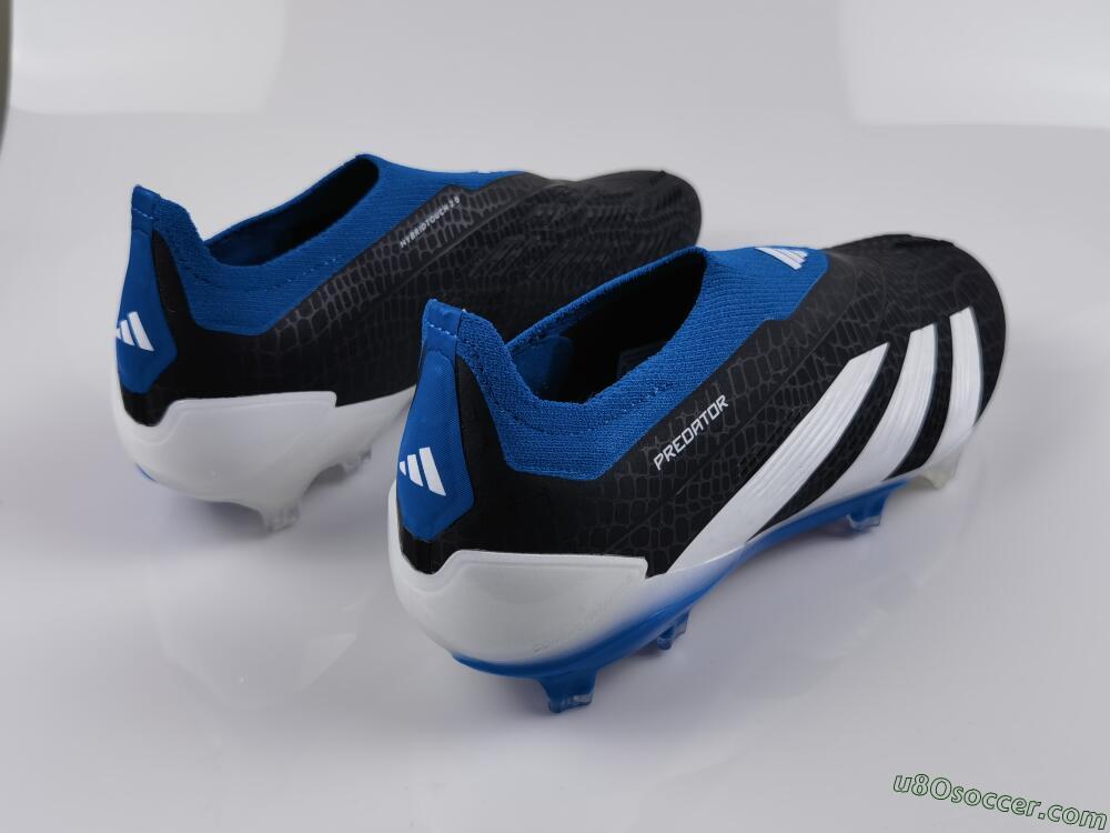 Adidas Predator Accuracy+ Laceless FG Firm Ground Soccer Cleats - Black/White/Blue