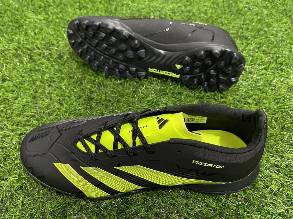 Adidas Predator 24 Elite TF Artificial Turf Soccer Shoes - Black/Yellow/Grey