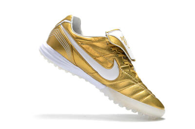 Nike Tiempo Legend 7 Elite R10 TF Artificial Turf Soccer Shoes - Gold/White