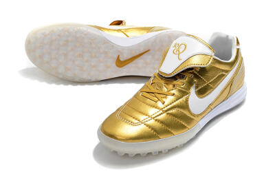 Nike Tiempo Legend 7 Elite R10 TF Artificial Turf Soccer Shoes - Gold/White