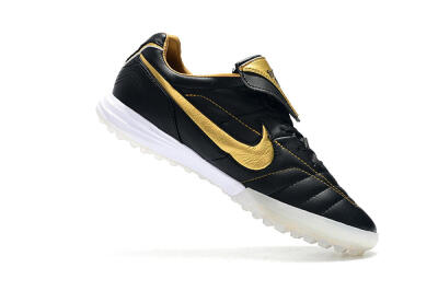 Nike Tiempo Legend 7 Elite R10 TF Artificial Turf Soccer Shoes - Black/Gold/White