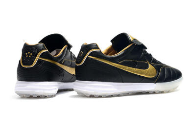 Nike Tiempo Legend 7 Elite R10 TF Artificial Turf Soccer Shoes - Black/Gold/White