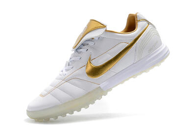 Nike Tiempo Legend 7 Elite R10 TF Artificial Turf Soccer Shoes - White/Gold