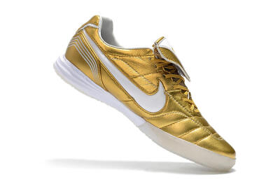 Nike Tiempo Legend 7 Elite R10 IC Indoor & Futsal Soccer Shoes - Gold/White