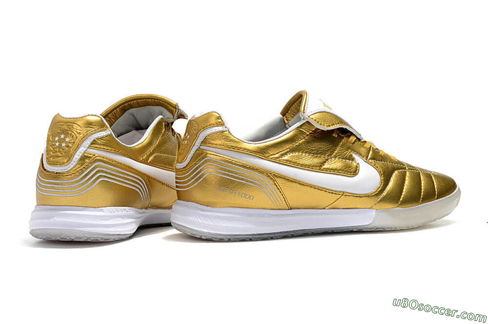Nike Tiempo Legend 7 Elite R10 IC Indoor & Futsal Soccer Shoes - Gold/White 9