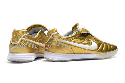 Nike Tiempo Legend 7 Elite R10 IC Indoor & Futsal Soccer Shoes - Gold/White