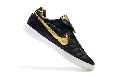 Nike Tiempo Legend 7 Elite R10 IC Indoor & Futsal Soccer Shoes - Black/Gold/White