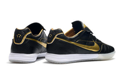 Nike Tiempo Legend 7 Elite R10 IC Indoor & Futsal Soccer Shoes - Black/Gold/White