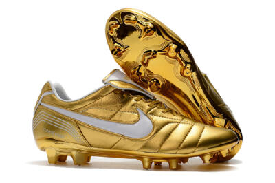 Nike Tiempo Legend 7 Elite R10 FG Firm Ground Soccer Cleats - Gold/White