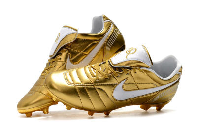 Nike Tiempo Legend 7 Elite R10 FG Firm Ground Soccer Cleats - Gold/White