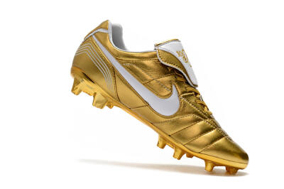 Nike Tiempo Legend 7 Elite R10 FG Firm Ground Soccer Cleats - Gold/White