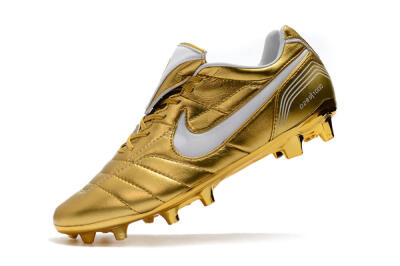 Nike Tiempo Legend 7 Elite R10 FG Firm Ground Soccer Cleats - Gold/White