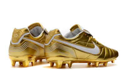 Nike Tiempo Legend 7 Elite R10 FG Firm Ground Soccer Cleats - Gold/White