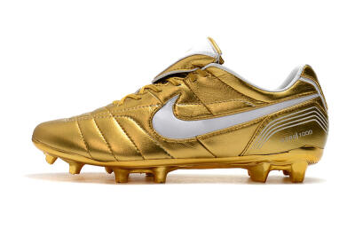 Nike Tiempo Legend 7 Elite R10 FG Firm Ground Soccer Cleats - Gold/White