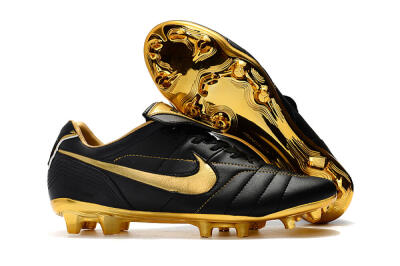 Nike Tiempo Legend 7 Elite R10 FG Firm Ground Soccer Cleats - Black/Gold
