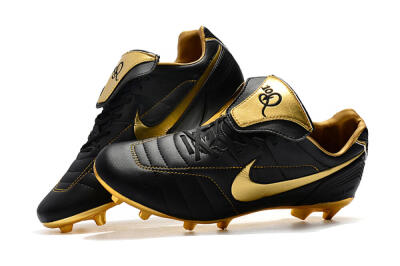 Nike Tiempo Legend 7 Elite R10 FG Firm Ground Soccer Cleats - Black/Gold