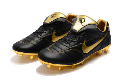 Nike Tiempo Legend 7 Elite R10 FG Firm Ground Soccer Cleats - Black/Gold