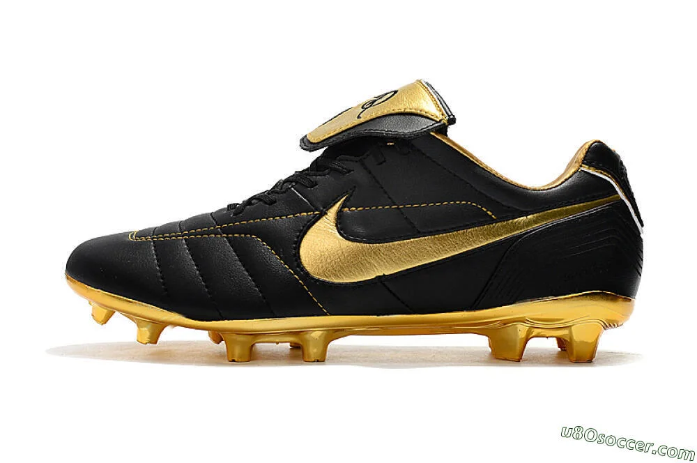 Nike Tiempo Legend 7 Elite R10 FG Soccer Cleats - Black/Gold