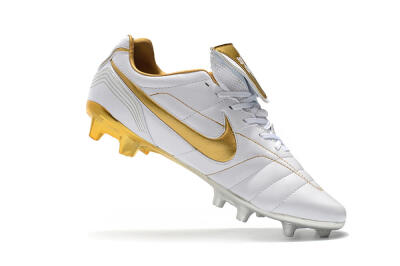 Nike Tiempo Legend 7 Elite R10 FG Firm Ground Soccer Cleats - White/Gold