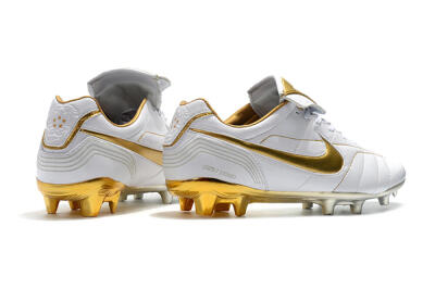 Nike Tiempo Legend 7 Elite R10 FG Firm Ground Soccer Cleats - White/Gold