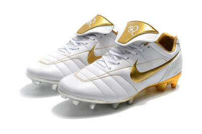 Nike Tiempo Legend 7 Elite R10 FG Firm Ground Soccer Cleats - White/Gold