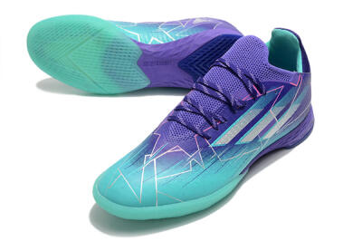 Adidas X Speedflow.1 IC Indoor & Futsal Soccer Shoes - Jade/Purple/White