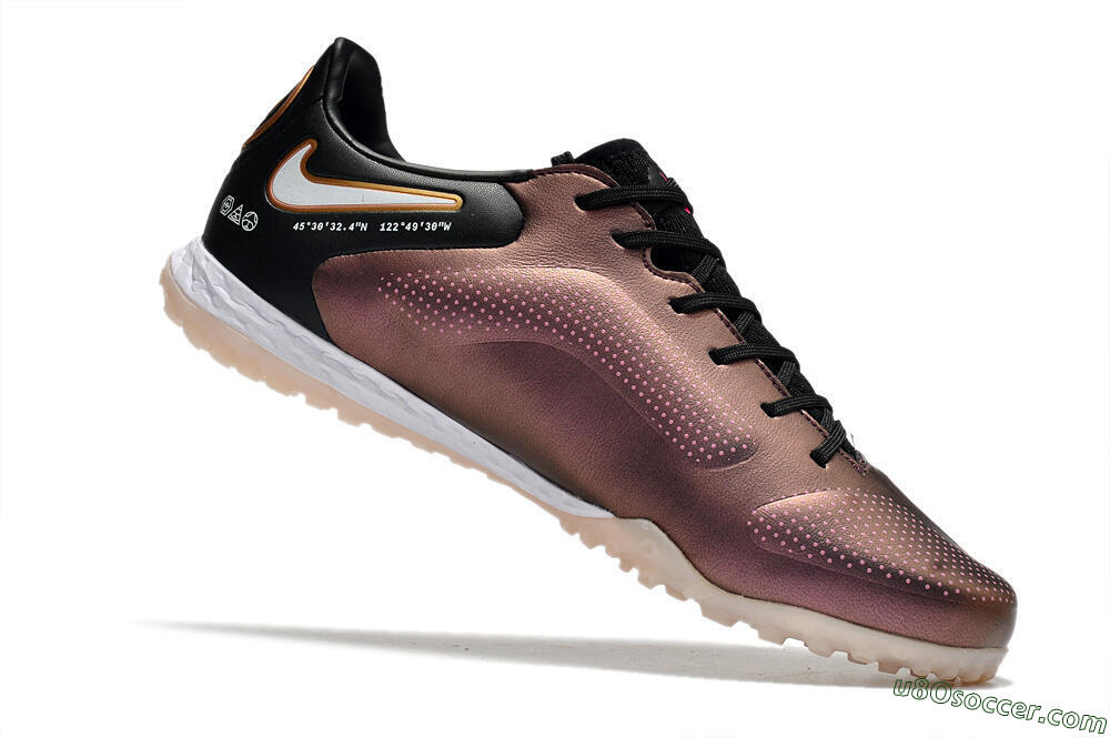 Nike React Tiempo Legend 9 Pro TF Artificial Turf Soccer Shoes - Gold/White/Black 4