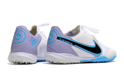 Nike React Tiempo Legend 9 Pro TF Artificial Turf Soccer Shoes - White/Blue/Purple