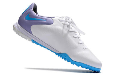 Nike React Tiempo Legend 9 Pro TF Artificial Turf Soccer Shoes - White/Blue/Purple