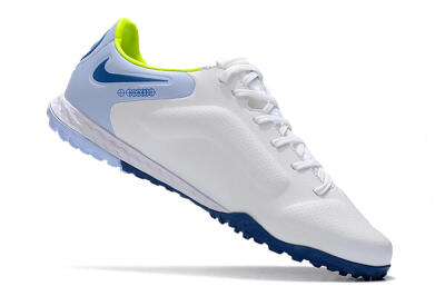 Nike React Tiempo Legend 9 Pro TF Artificial Turf Soccer Shoes - White/Blue/Yellow