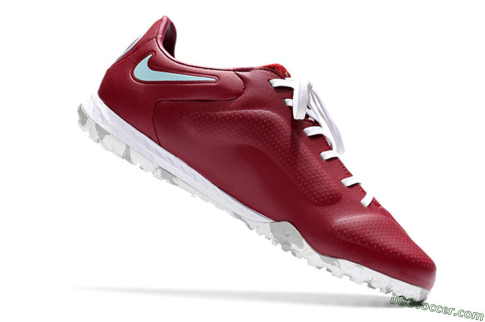 Nike React Tiempo Legend 9 Pro TF Artificial Turf Soccer Shoes - Red/White/Jade 4