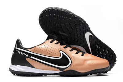 Nike React Tiempo Legend 9 Pro TF Artificial Turf Soccer Shoes - Gold/White/Black