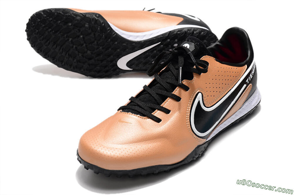 Nike React Tiempo Legend 9 Pro TF Artificial Turf Soccer Shoes - Gold/White/Black 3