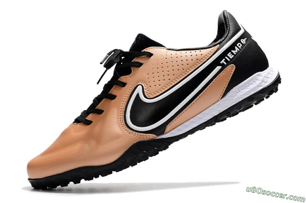 Nike React Tiempo Legend 9 Pro TF Artificial Turf Soccer Shoes - Gold/White/Black 5