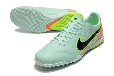 Nike React Tiempo Legend 9 Pro TF Artificial Turf Soccer Shoes - Jade/Yellow/Orange/Black