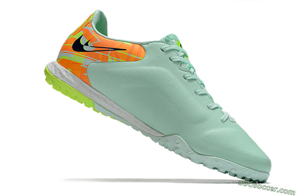Nike React Tiempo Legend 9 Pro TF Artificial Turf Soccer Shoes - Jade/Yellow/Orange/Black 4