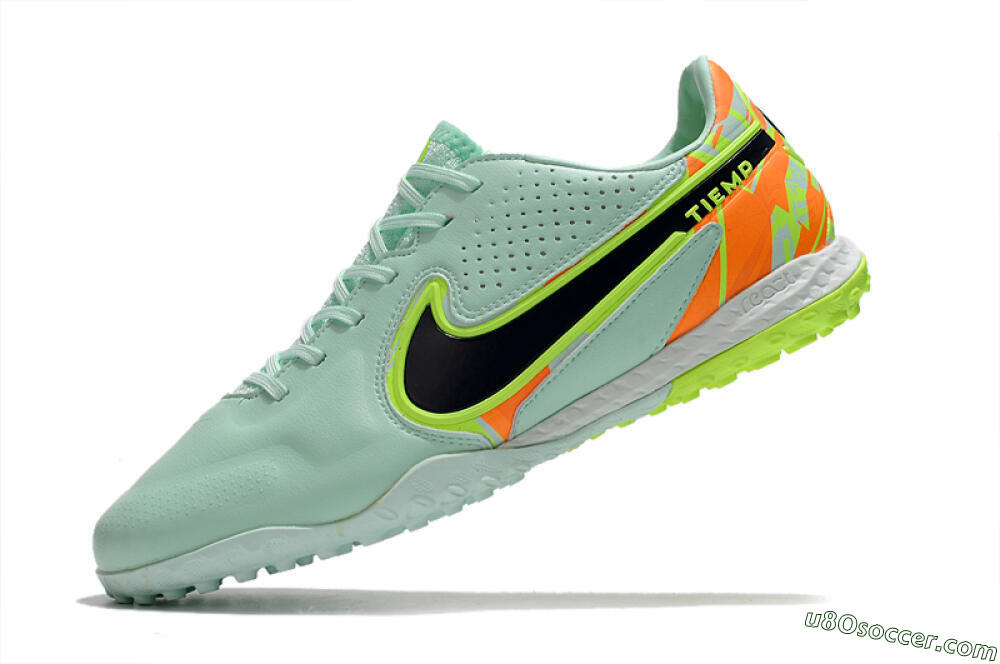 Nike React Tiempo Legend 9 Pro TF Artificial Turf Soccer Shoes - Jade/Yellow/Orange/Black 5