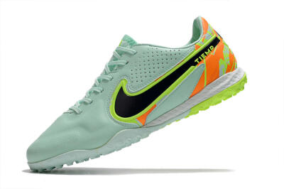 Nike React Tiempo Legend 9 Pro TF Artificial Turf Soccer Shoes - Jade/Yellow/Orange/Black