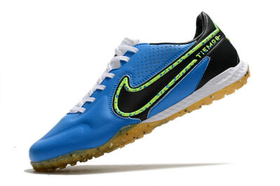 Nike React Tiempo Legend 9 Pro TF Artificial Turf Soccer Shoes - Blue/Black/Yellow